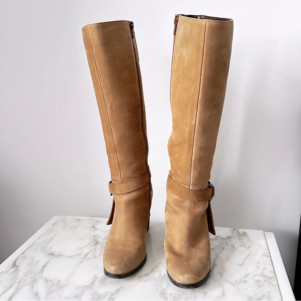 Aldo Camel Heeled Boots